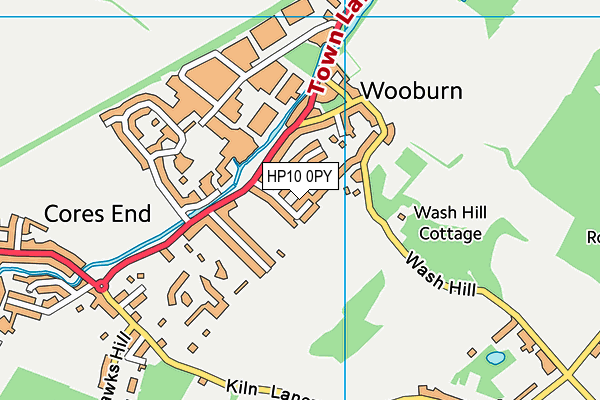 HP10 0PY map - OS VectorMap District (Ordnance Survey)