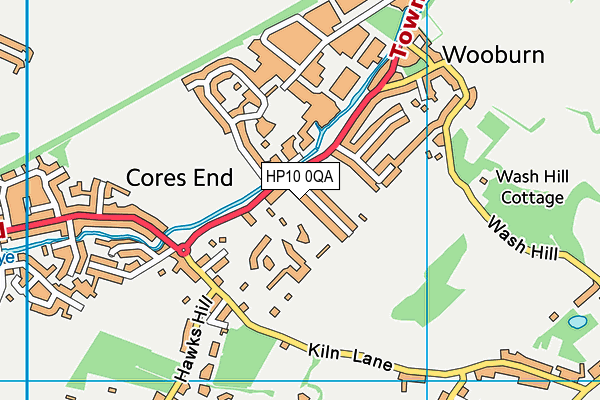 HP10 0QA map - OS VectorMap District (Ordnance Survey)