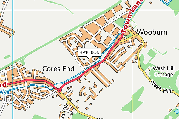 HP10 0QN map - OS VectorMap District (Ordnance Survey)