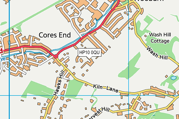 HP10 0QU map - OS VectorMap District (Ordnance Survey)