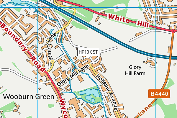 HP10 0ST map - OS VectorMap District (Ordnance Survey)