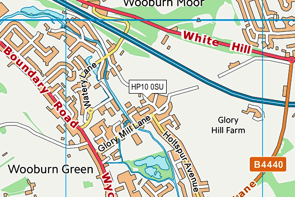 HP10 0SU map - OS VectorMap District (Ordnance Survey)