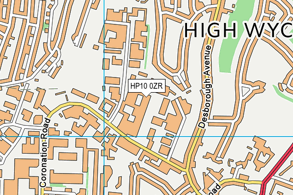 HP10 0ZR map - OS VectorMap District (Ordnance Survey)