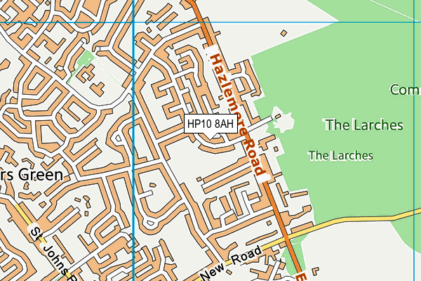 HP10 8AH map - OS VectorMap District (Ordnance Survey)