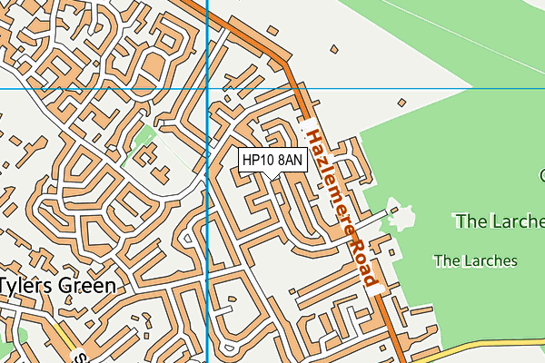HP10 8AN map - OS VectorMap District (Ordnance Survey)