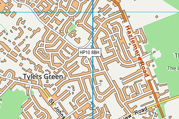 HP10 8BH map - OS VectorMap District (Ordnance Survey)
