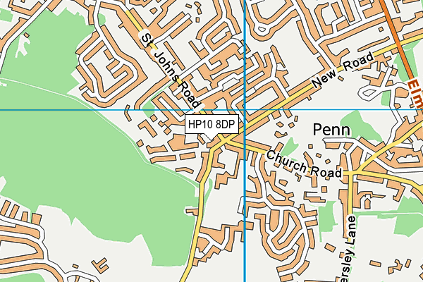 HP10 8DP map - OS VectorMap District (Ordnance Survey)