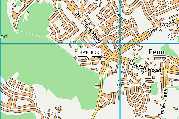 HP10 8DR map - OS VectorMap District (Ordnance Survey)