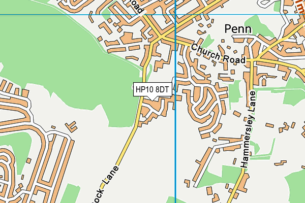 HP10 8DT map - OS VectorMap District (Ordnance Survey)