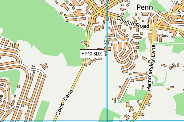 HP10 8DX map - OS VectorMap District (Ordnance Survey)