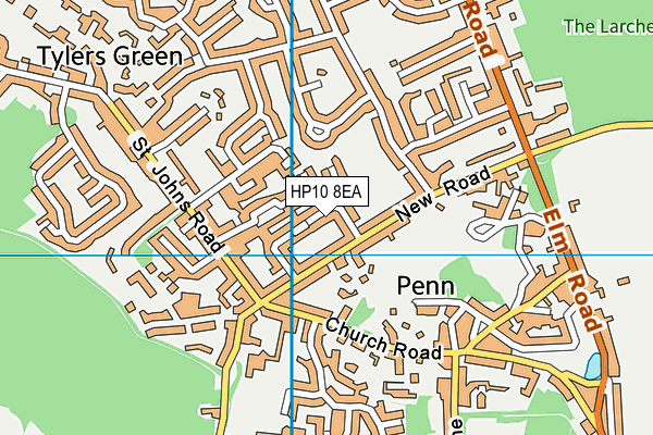 HP10 8EA map - OS VectorMap District (Ordnance Survey)