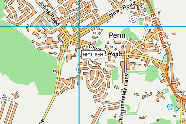 HP10 8EH map - OS VectorMap District (Ordnance Survey)