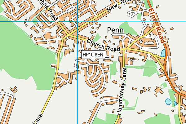 HP10 8EN map - OS VectorMap District (Ordnance Survey)