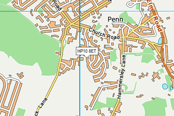 HP10 8ET map - OS VectorMap District (Ordnance Survey)