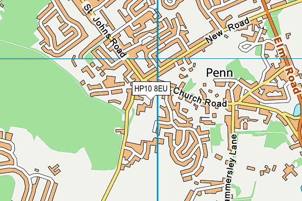 HP10 8EU map - OS VectorMap District (Ordnance Survey)