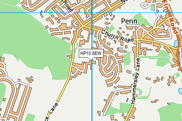 HP10 8EW map - OS VectorMap District (Ordnance Survey)