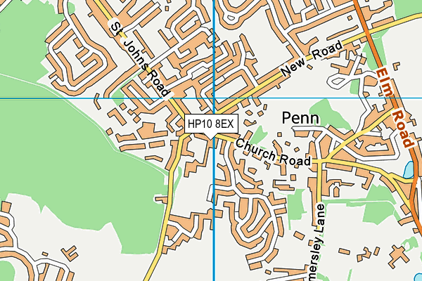 HP10 8EX map - OS VectorMap District (Ordnance Survey)