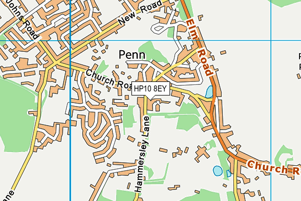 HP10 8EY map - OS VectorMap District (Ordnance Survey)