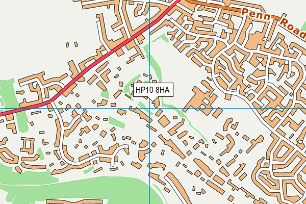 HP10 8HA map - OS VectorMap District (Ordnance Survey)