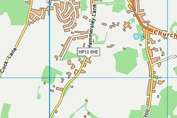 HP10 8HE map - OS VectorMap District (Ordnance Survey)