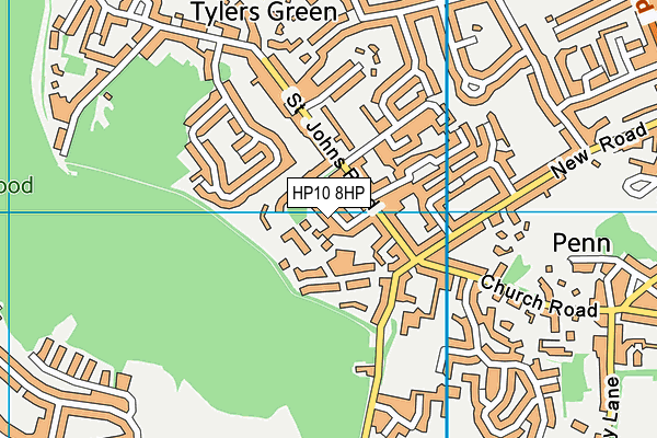 HP10 8HP map - OS VectorMap District (Ordnance Survey)