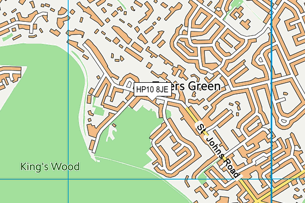 HP10 8JE map - OS VectorMap District (Ordnance Survey)