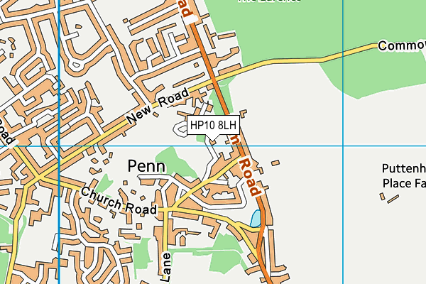 HP10 8LH map - OS VectorMap District (Ordnance Survey)