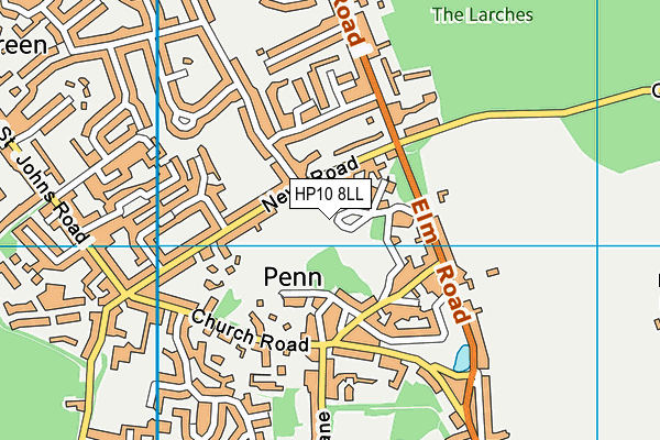 HP10 8LL map - OS VectorMap District (Ordnance Survey)