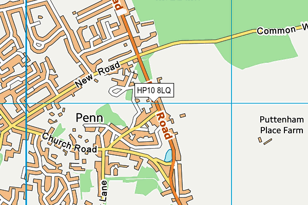 HP10 8LQ map - OS VectorMap District (Ordnance Survey)