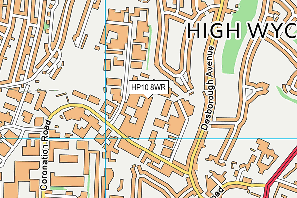 HP10 8WR map - OS VectorMap District (Ordnance Survey)