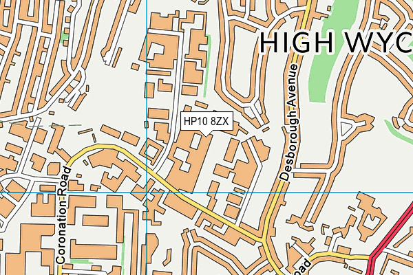 HP10 8ZX map - OS VectorMap District (Ordnance Survey)