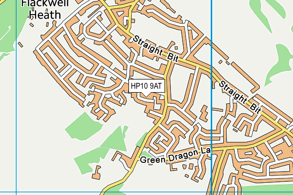 HP10 9AT map - OS VectorMap District (Ordnance Survey)