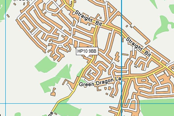 HP10 9BB map - OS VectorMap District (Ordnance Survey)