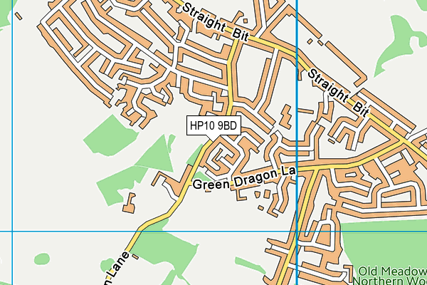 HP10 9BD map - OS VectorMap District (Ordnance Survey)