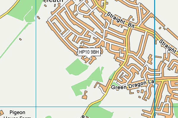 HP10 9BH map - OS VectorMap District (Ordnance Survey)