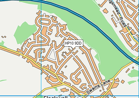 HP10 9DD map - OS VectorMap District (Ordnance Survey)