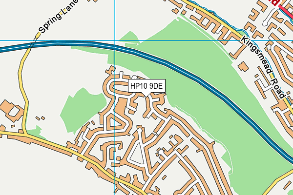 HP10 9DE map - OS VectorMap District (Ordnance Survey)