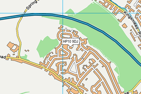 HP10 9DJ map - OS VectorMap District (Ordnance Survey)