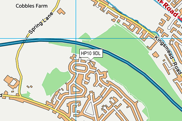 HP10 9DL map - OS VectorMap District (Ordnance Survey)