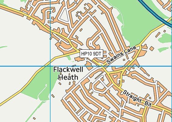 HP10 9DT map - OS VectorMap District (Ordnance Survey)