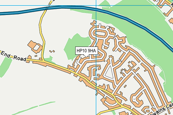 HP10 9HA map - OS VectorMap District (Ordnance Survey)