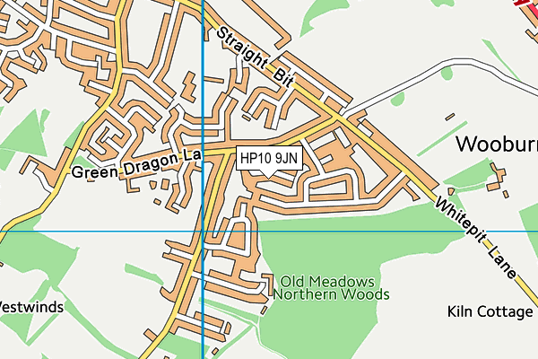 HP10 9JN map - OS VectorMap District (Ordnance Survey)