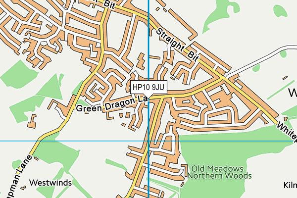 HP10 9JU map - OS VectorMap District (Ordnance Survey)