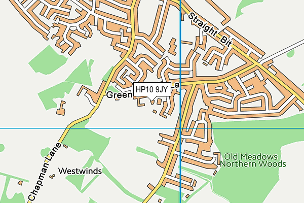 HP10 9JY map - OS VectorMap District (Ordnance Survey)