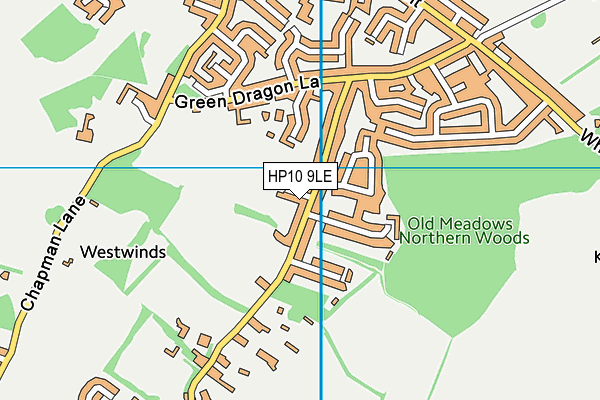 HP10 9LE map - OS VectorMap District (Ordnance Survey)