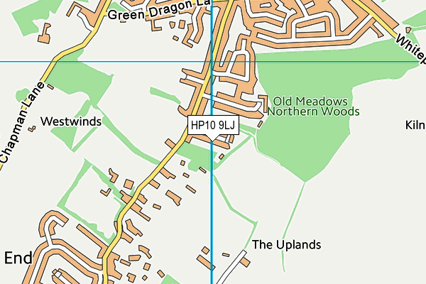 HP10 9LJ map - OS VectorMap District (Ordnance Survey)