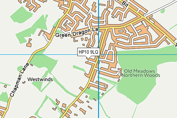 HP10 9LQ map - OS VectorMap District (Ordnance Survey)