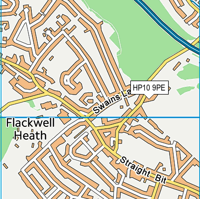 Flackwell Heath Golf Club map (HP10 9PE) - OS VectorMap District (Ordnance Survey)