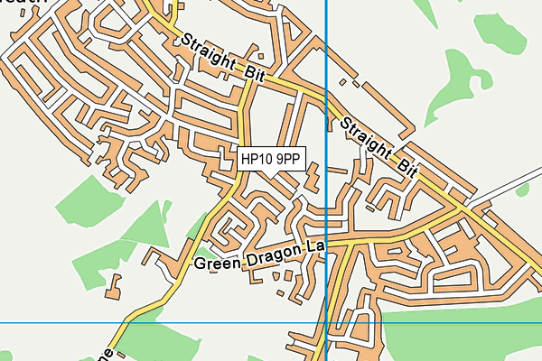 HP10 9PP map - OS VectorMap District (Ordnance Survey)