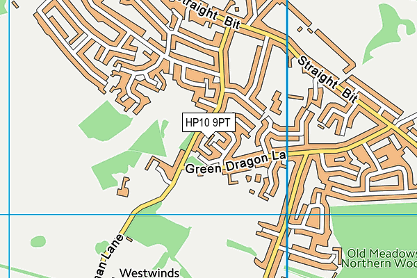 HP10 9PT map - OS VectorMap District (Ordnance Survey)